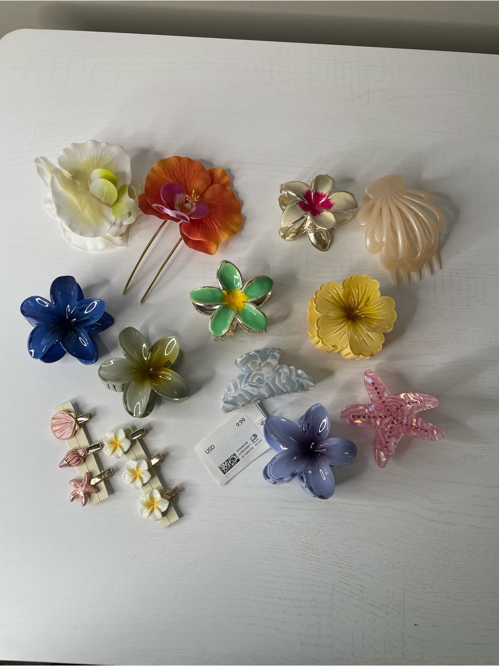 Beach Vacation Hair Accessories, Flower Hair Clips